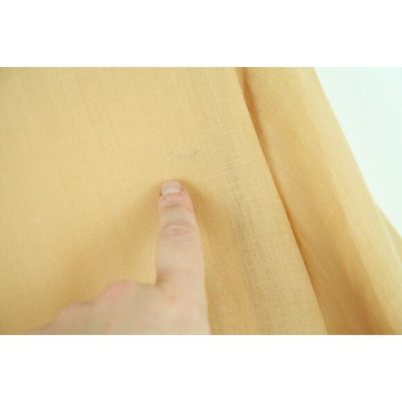 Elm Design Trapeze Hem Tie Front Blouse 3 L Sheer FLAWS Lagenlook Collared Tunic - Picture 10 of 15